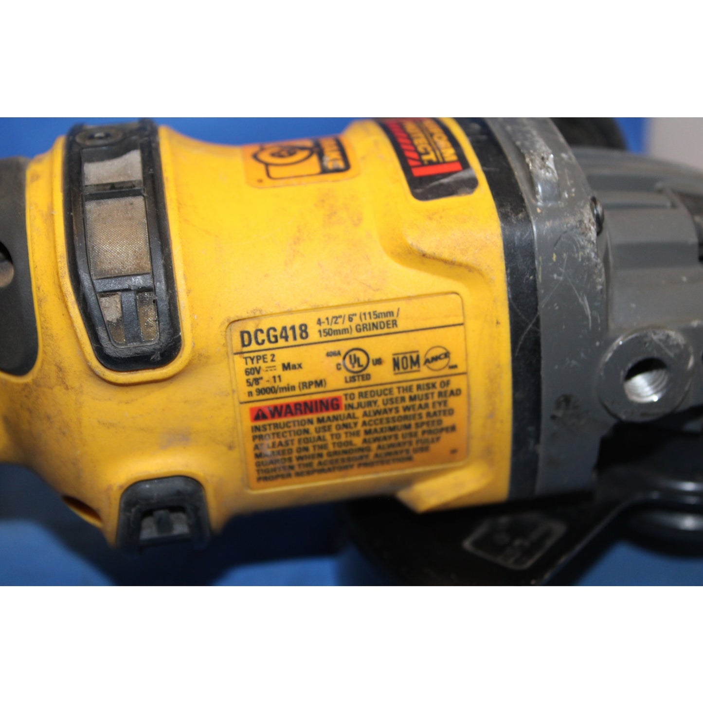 DeWalt DCG418 FlexVolt 20v/60v Max 4-1/2" to 6" Grinder w/ 9ah Flexvolt Battery