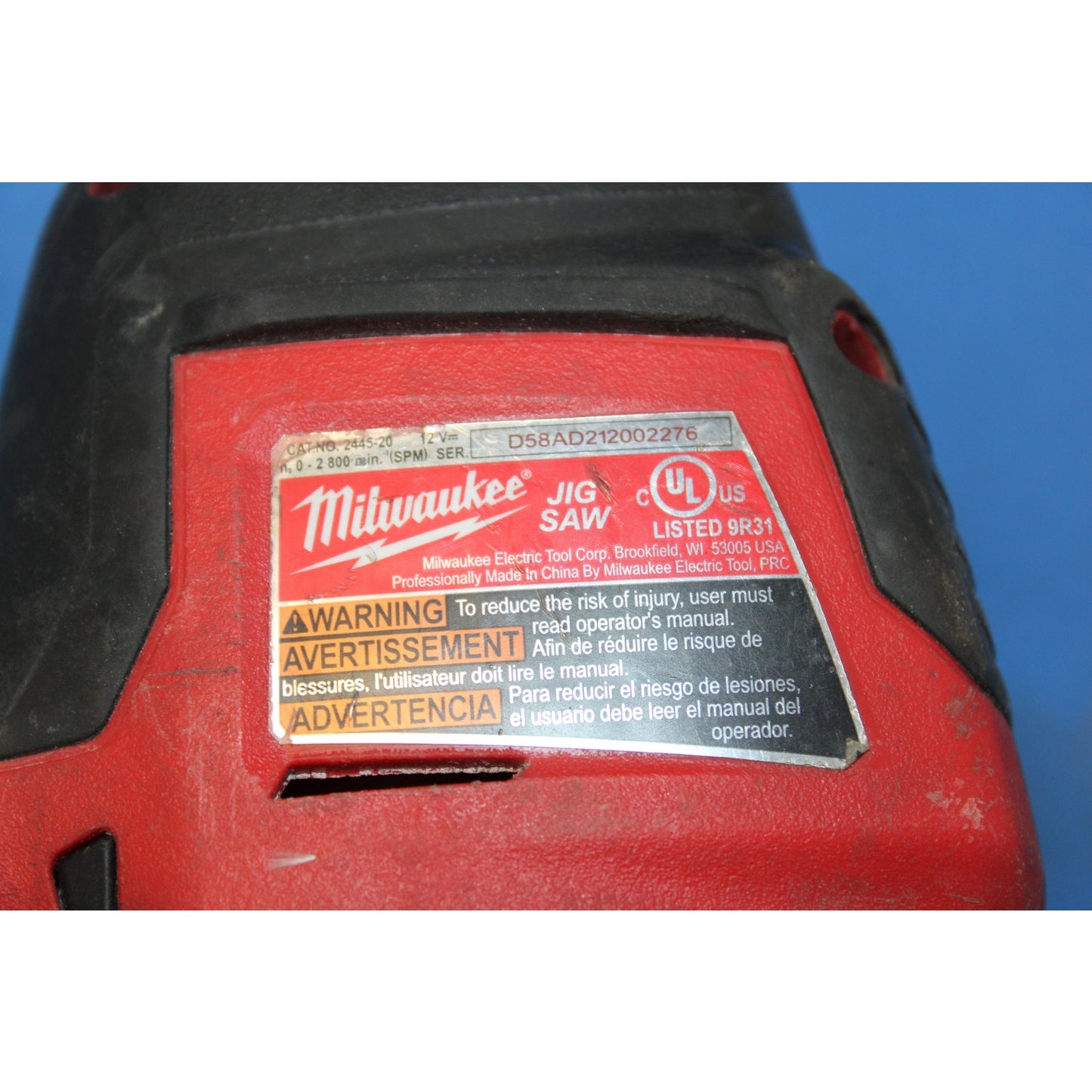 Milwaukee 2445-20 M12 12v Jig Saw **Missing Guide Platform**